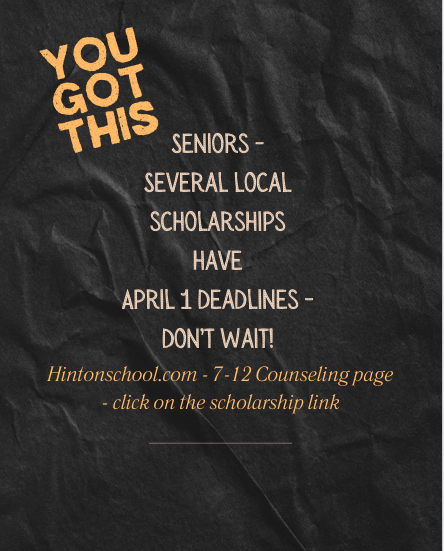 Scholarships due April 1