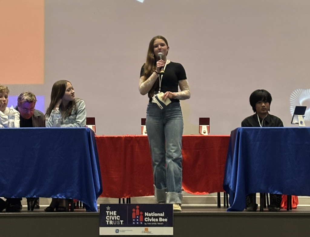 Katelyn Hodgson giving her Round 3 speech