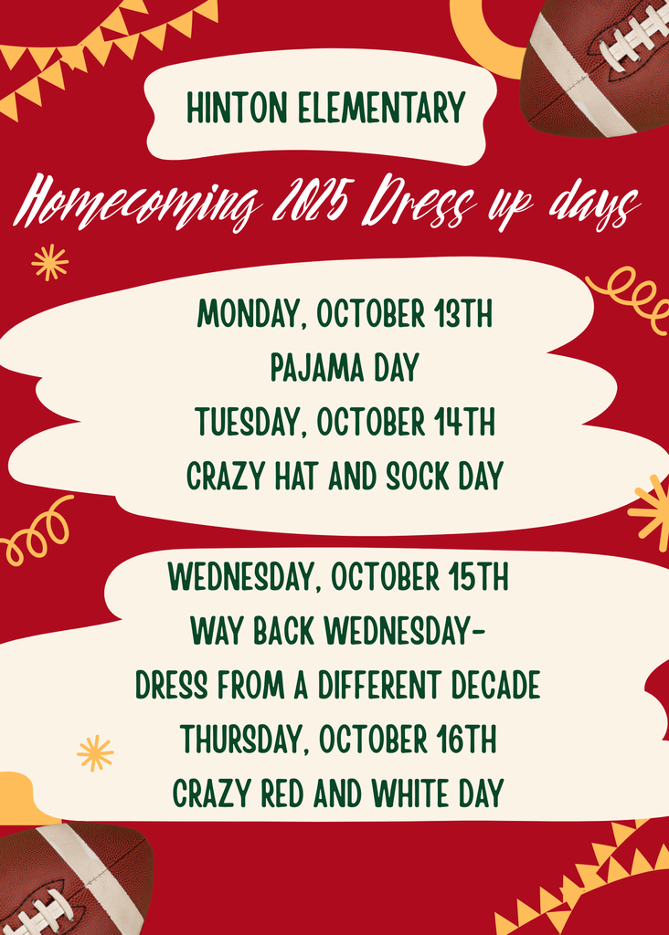 Elementary Homecoming Dress up days