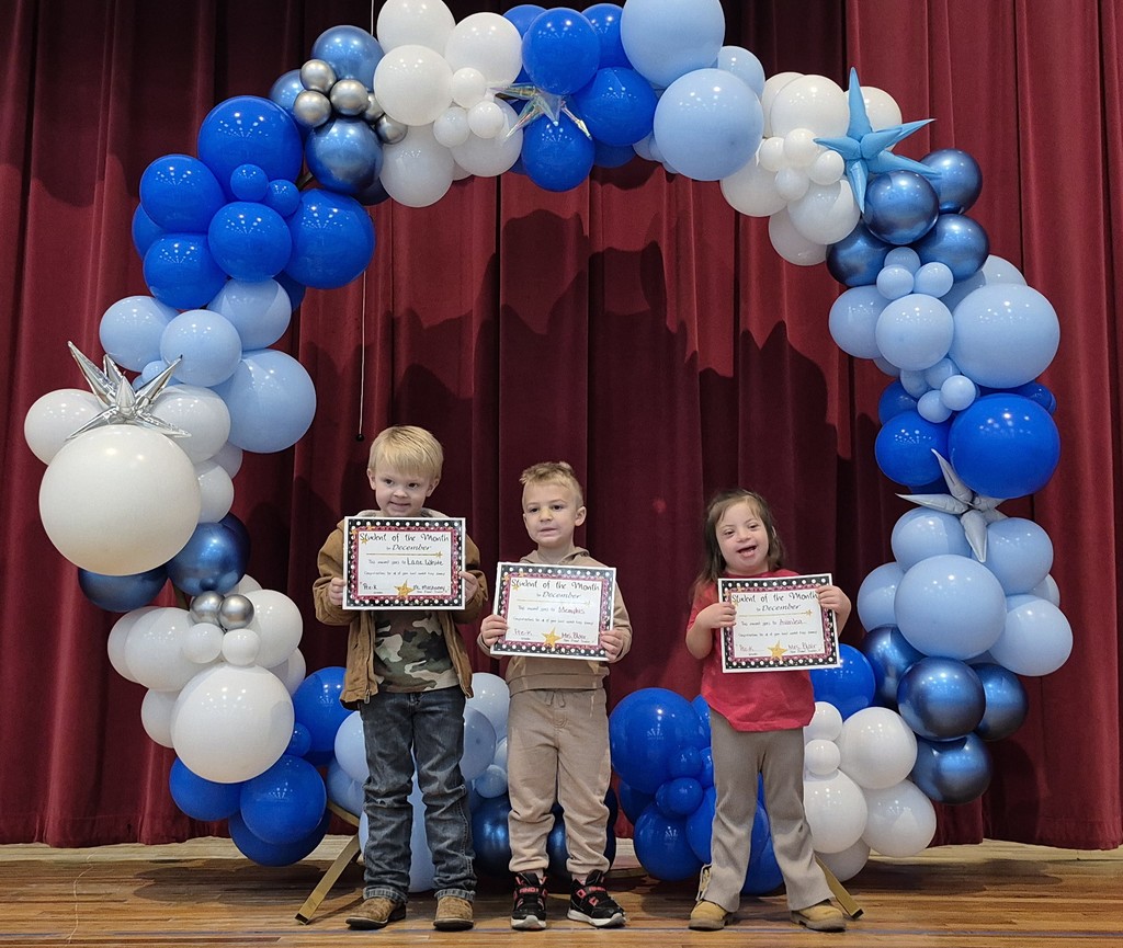 Pre K December Student of the month