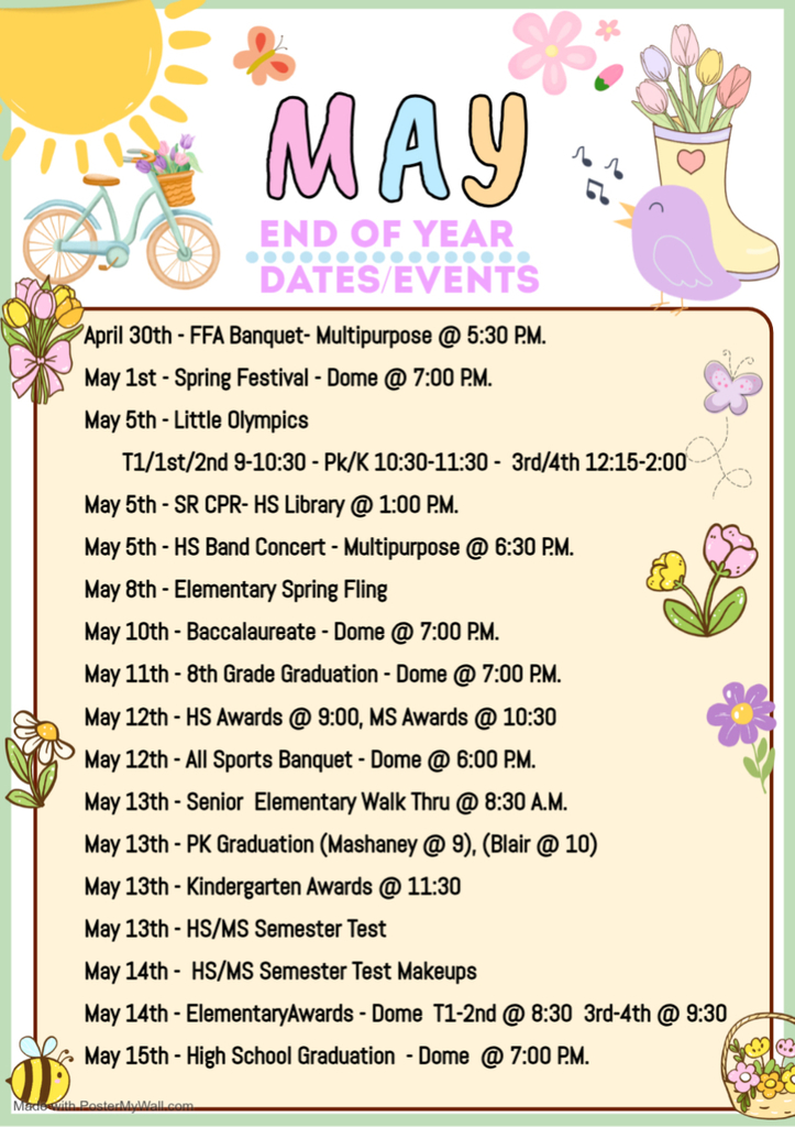 district End of the year activities 