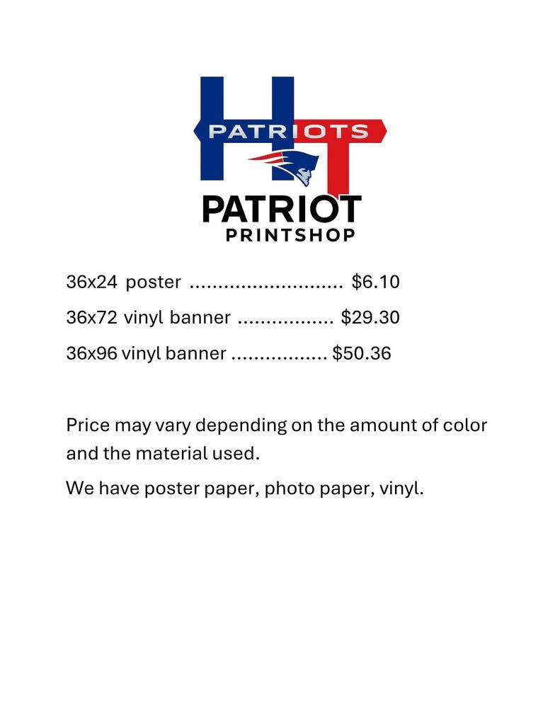 Patriot Printshop Cost