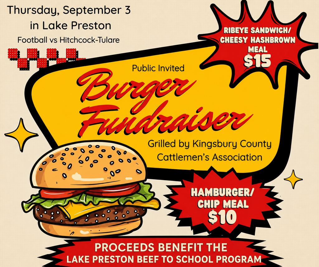 Lake Preston Burger Fund Raiser