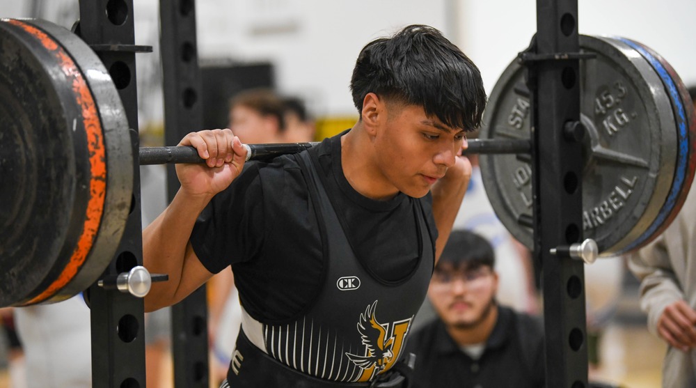 weightlifter with barbel
