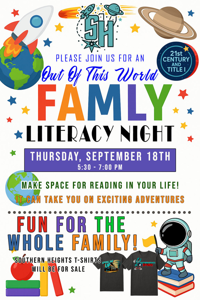 Title I and 21st Century Family Literacy Night flyer