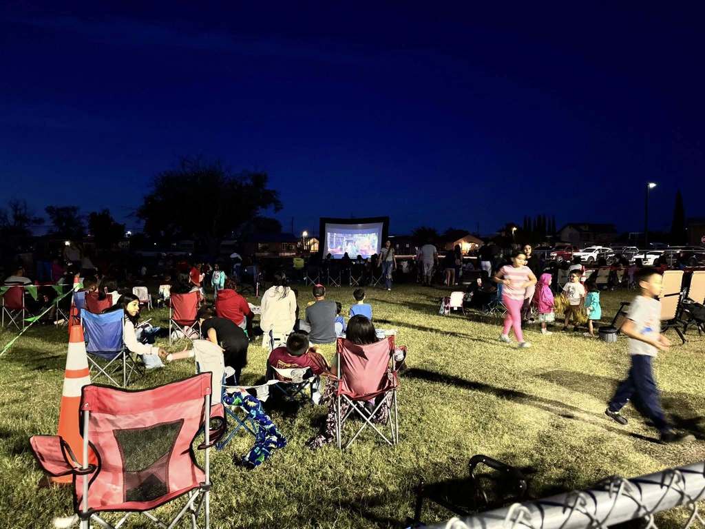 families watching movies