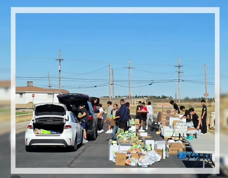 students load cars in line
