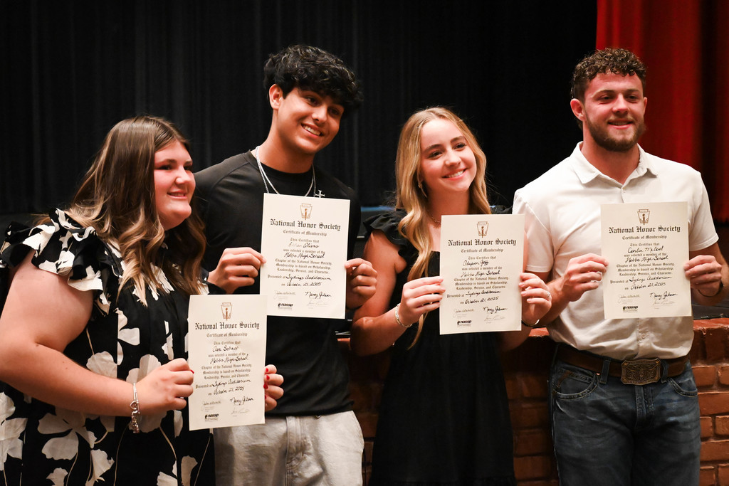 students with certificates