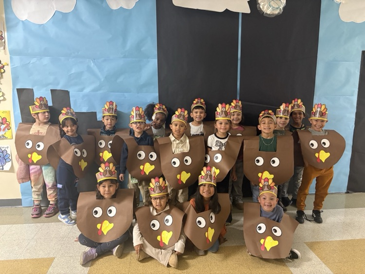 kids dressed as turkeys