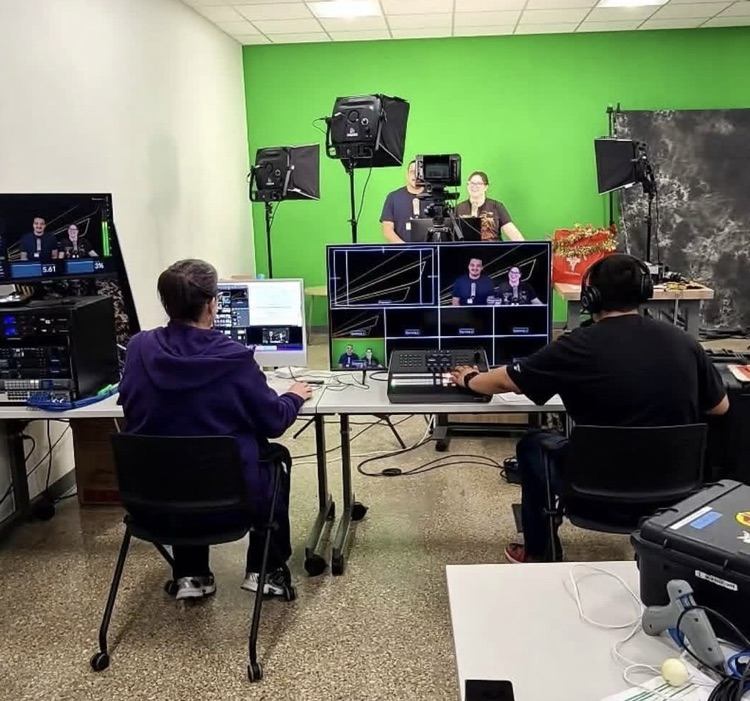 media team in studio