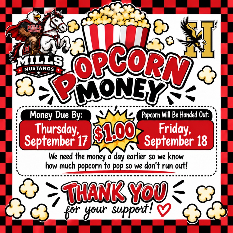 popcorn money due tmrw 