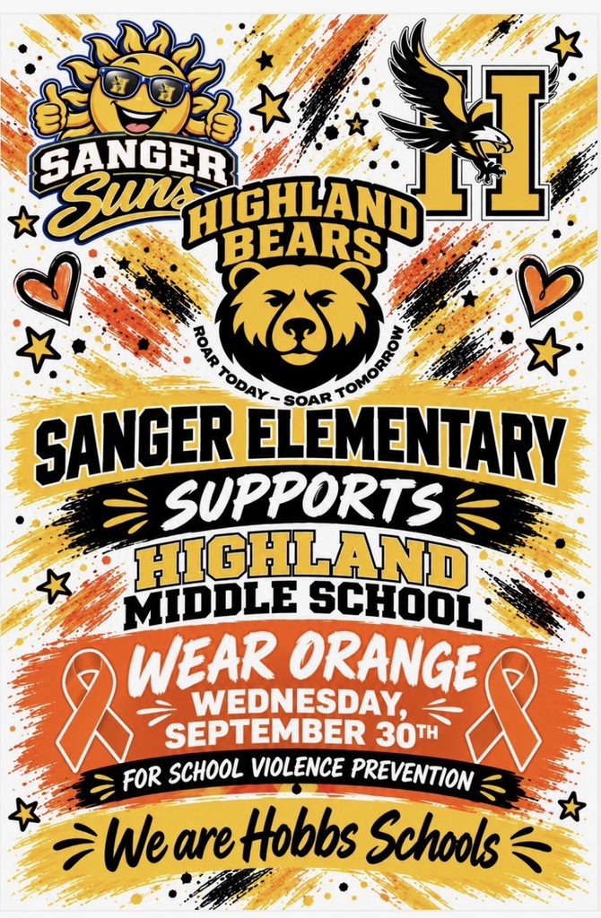 wear orange on Wednesday in support of Highland Middle School.