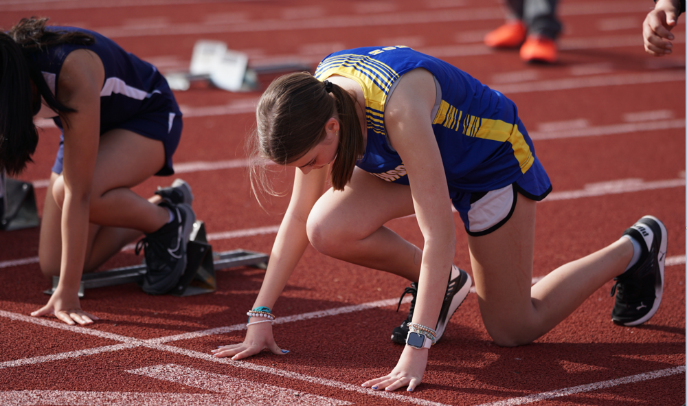 Girl at start line