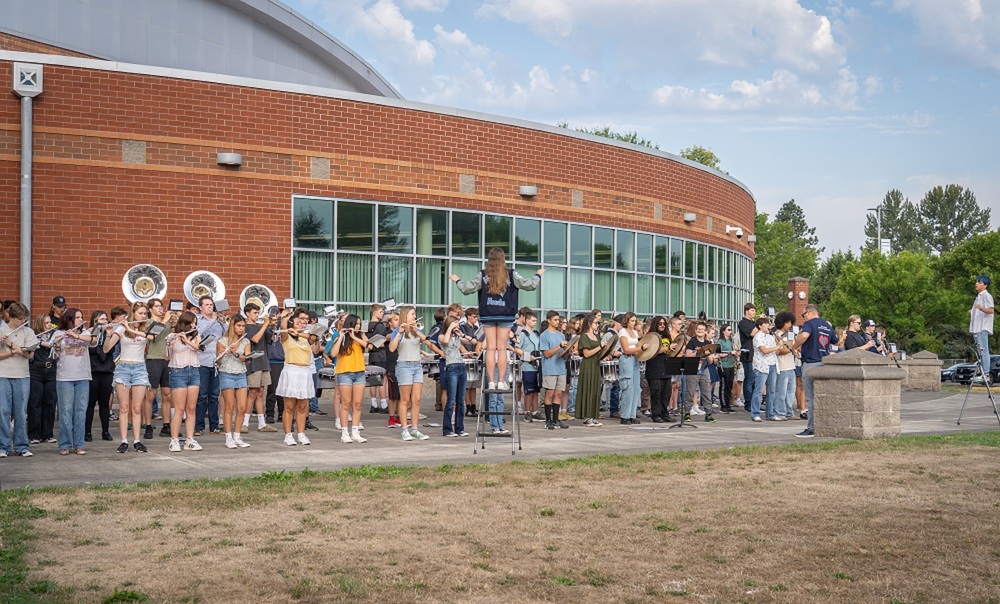 HHS Band performs at the First Day of School 2025