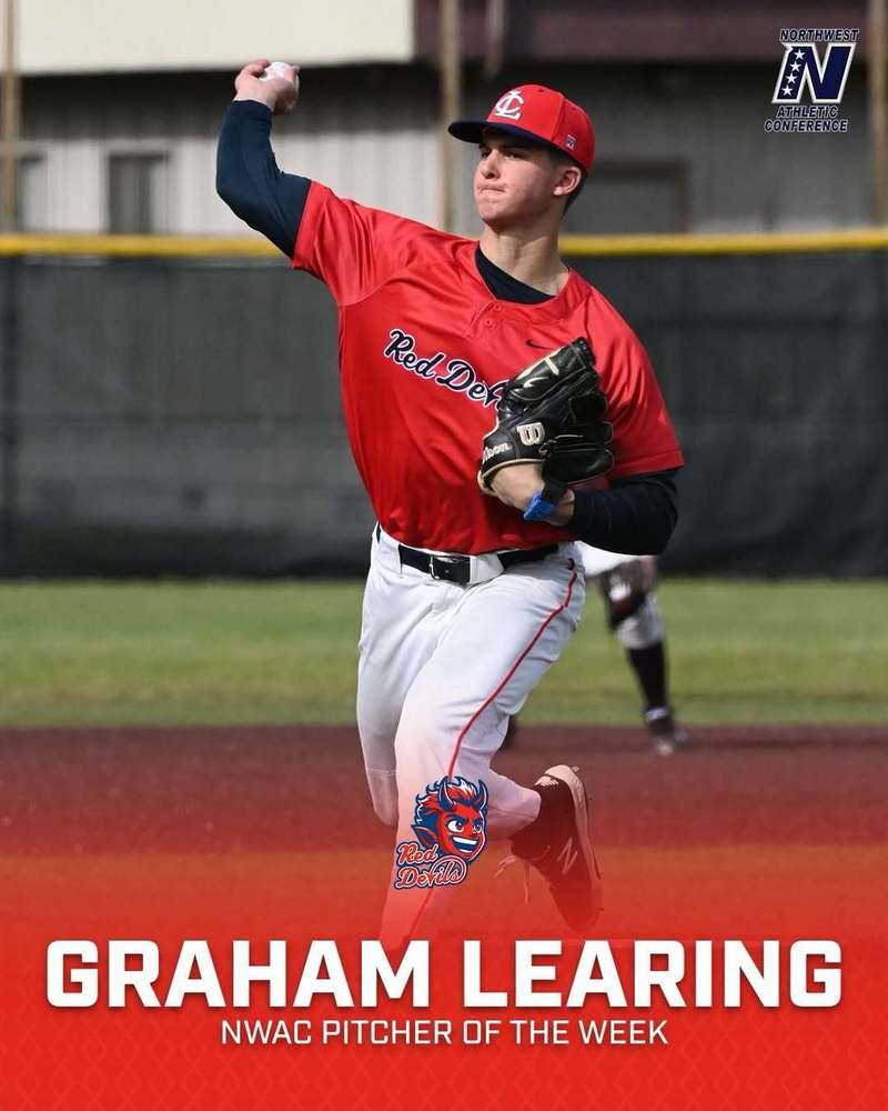 Image of HHS graduate Graham Learing pitching