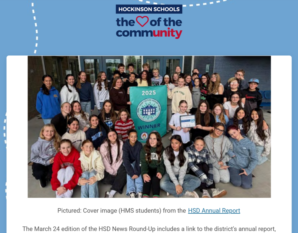 Screenshot of 3/24 HSD News Round Up