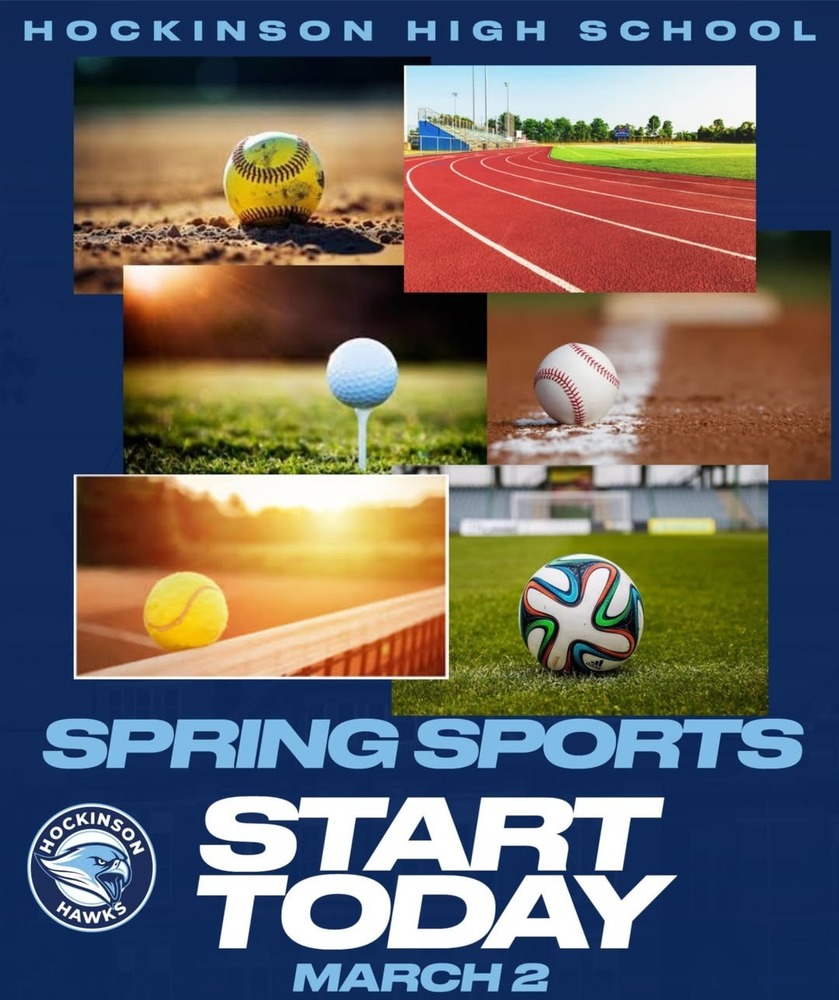 Collage of spring sports photos