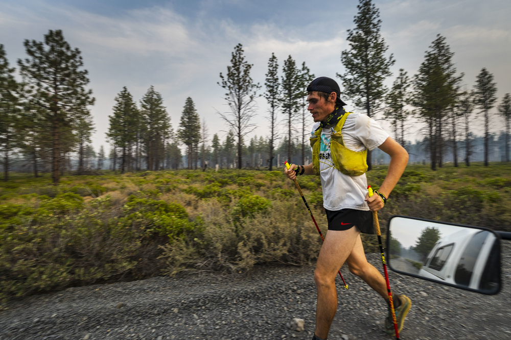 Photo of Kyle Peterson competing in the Cascades 100 Ultra Marathon