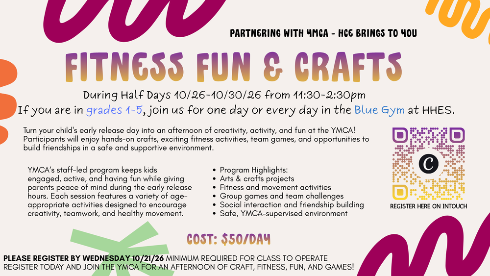 YMCA offering during 1/2 days