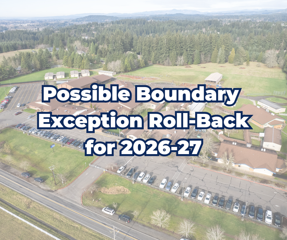 Aerial photo that reads: Possible Boundary Exception Rollback for 2026-27
