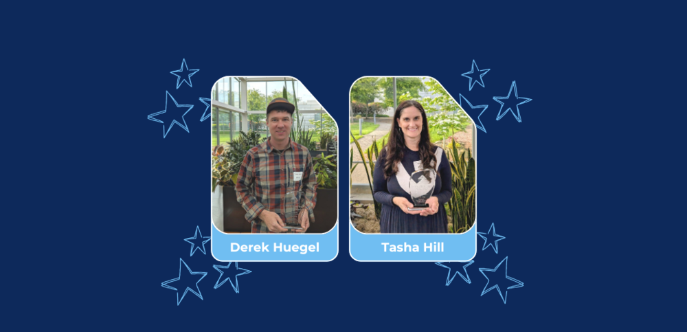 Portraits of Derek Heugel and Tasha Hill.