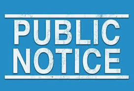 Graphic that reads: Public Notice