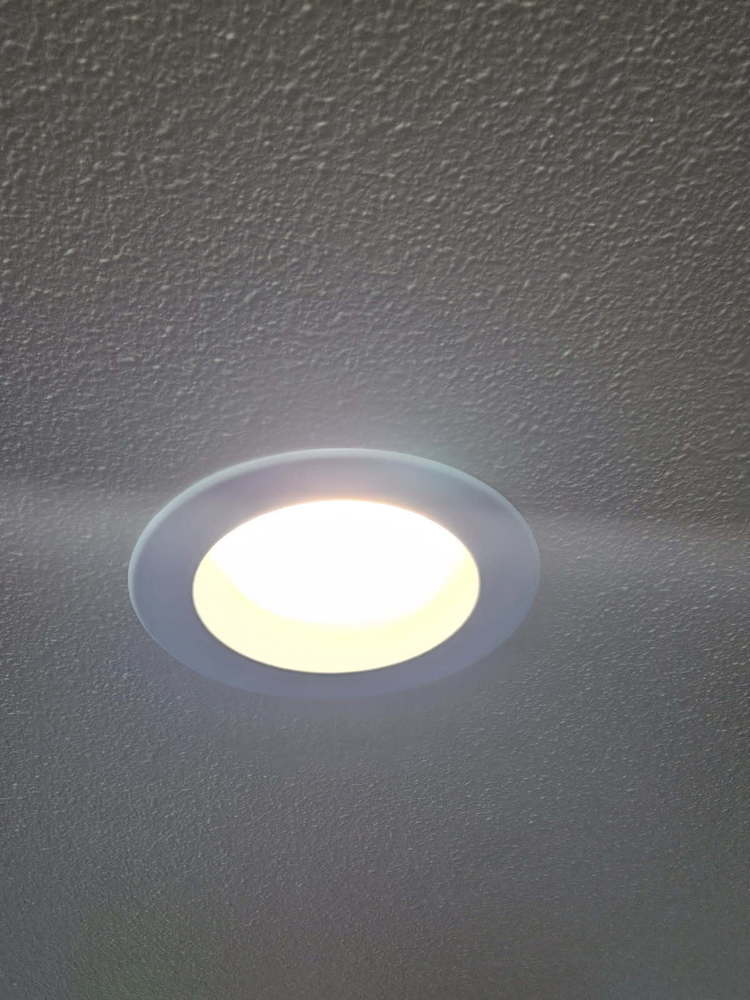LED light fixture at HHS Library.