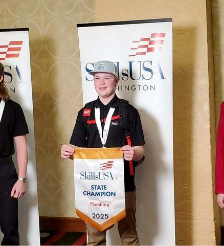 HHS student Lars at SkillsUSA state competition.