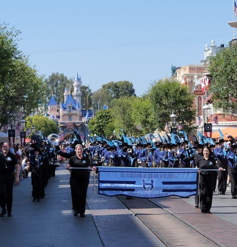 HHS Band performs at Disneyland.
