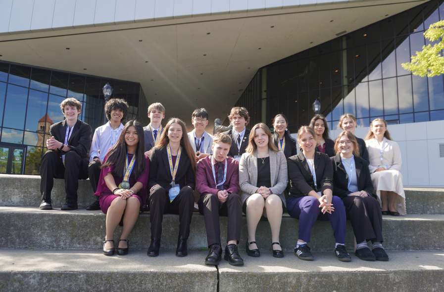 Hockinson High School FBLA members at the Washington State Business Leadership Conference in 2026.