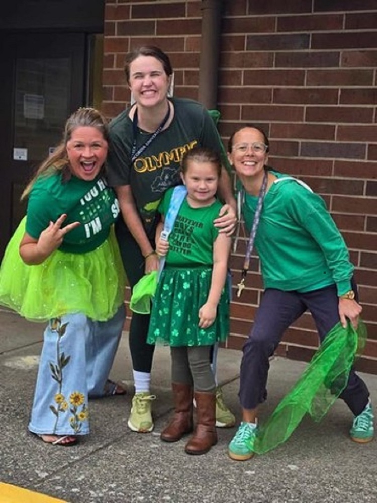Photo of HHES staff and student posing on a kindness day