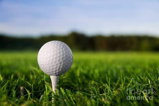 Golf ball on tee