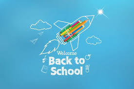 Graphic that shows a hand-drawn rocket filled with pencils soaring in the sky