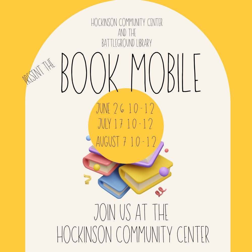 Graphic advertising Book Mobile Summer Program at Hockinson Community Center