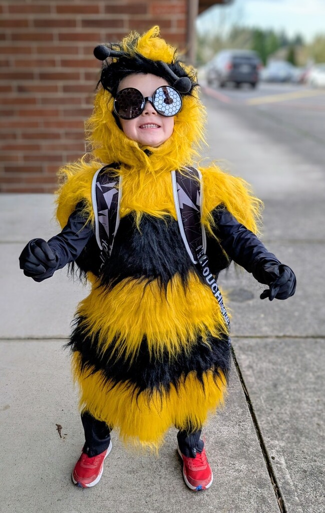 student dressed as a hornet