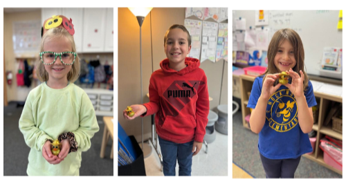 Photo of 3 of the school's Golden Duck recipients