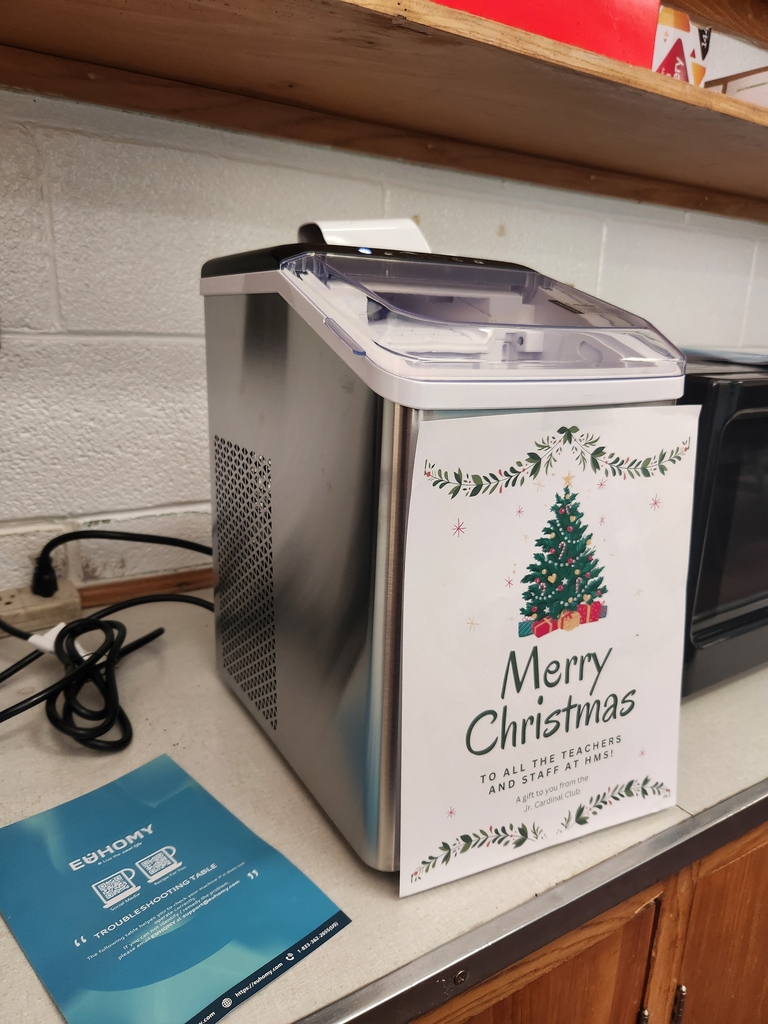 New Ice Maker courtesy of our Jr Cardinals Club.