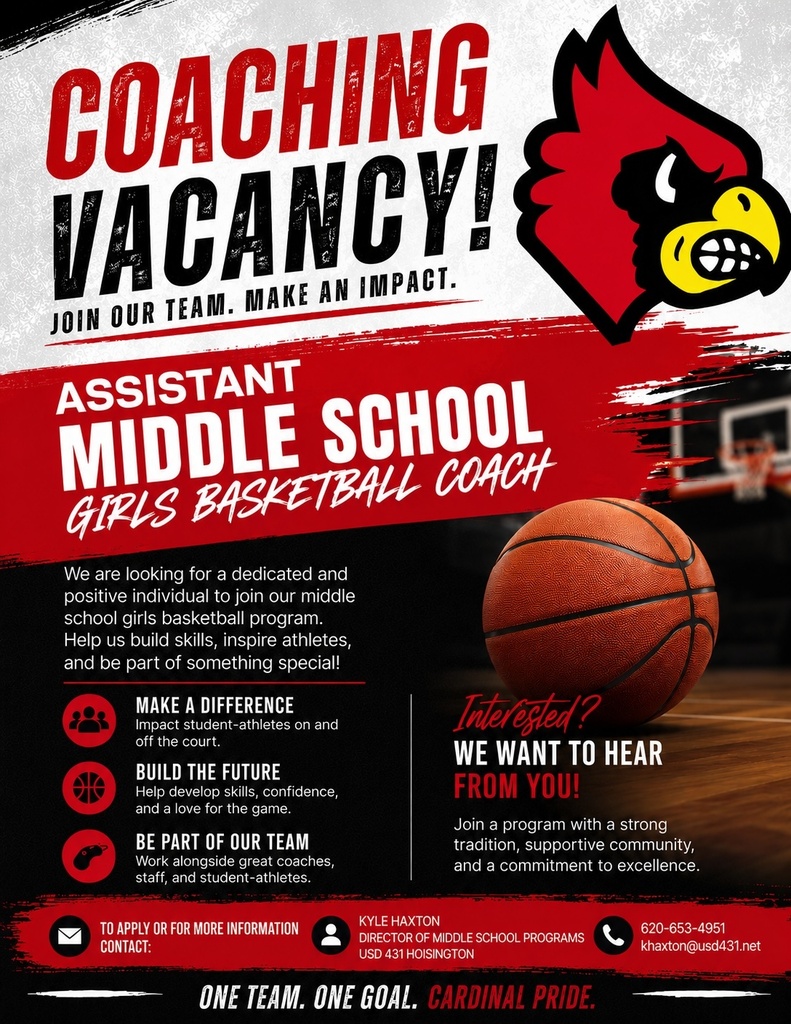 Middle School Girls Basketball Coaching Vacancy