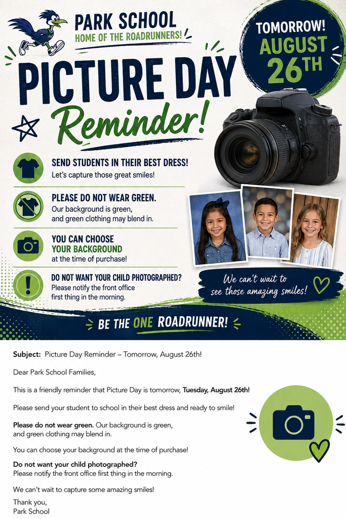 Park Picture Day reminder