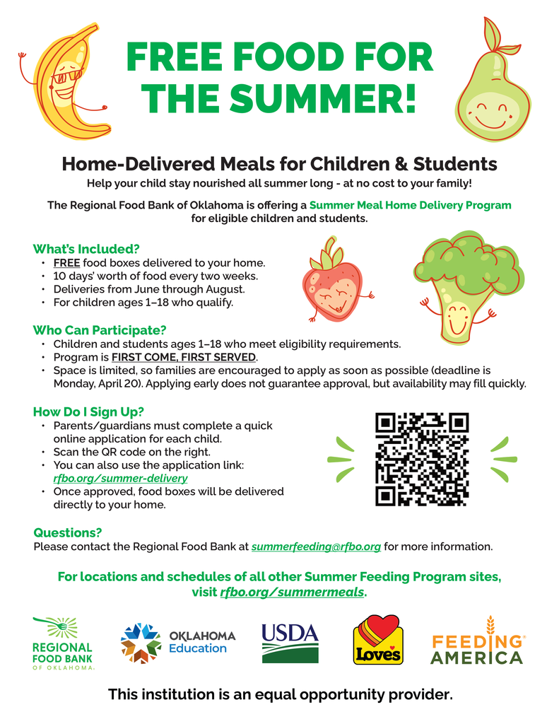 FREE FOOD FOR THE SUMMER!