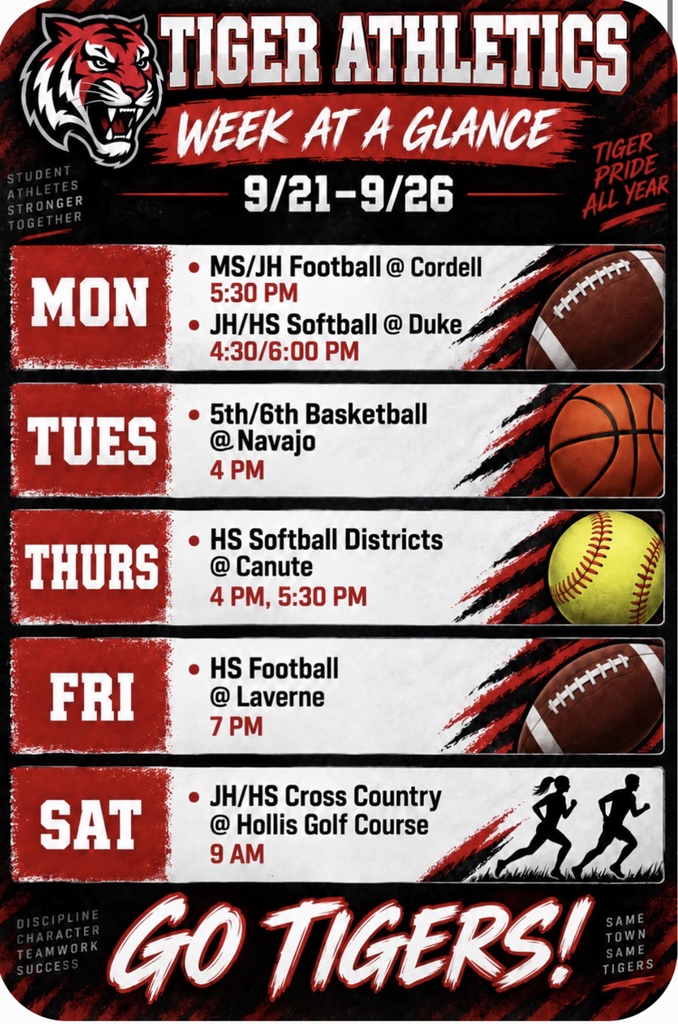 Tiger Athletics Week at a Glance