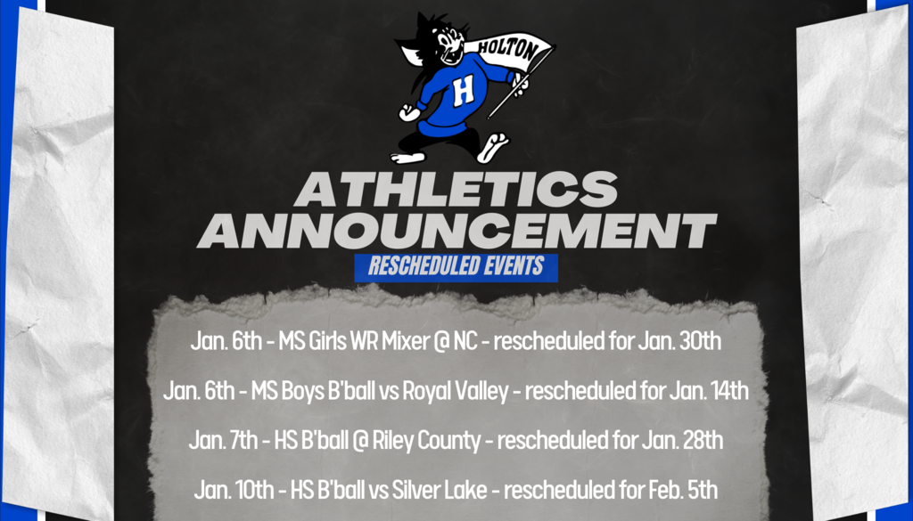 Holton Rescheduled Activities