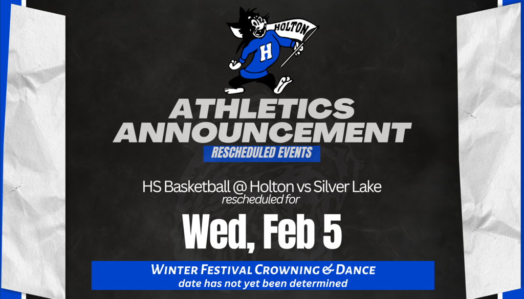 Holton vs Silver Lake HS B'ball Rescheduled Date