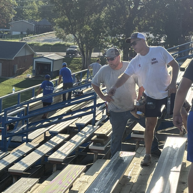 When you think about community, culture and football. Thanks to all the people working on our stadium this morning. Awesome!!!