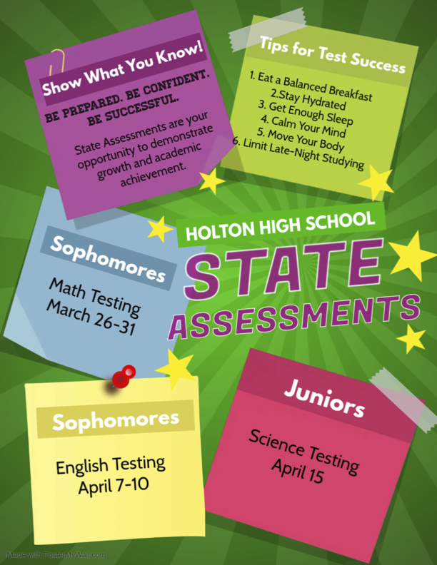 State Assessments dates