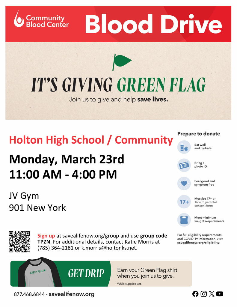 Holton High School - Blood Drive