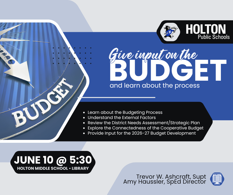 Budget Input Session • June 10 @ 5:30