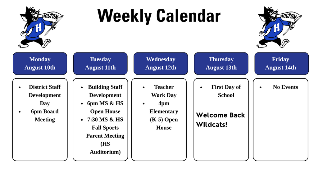 Weekly Calendar