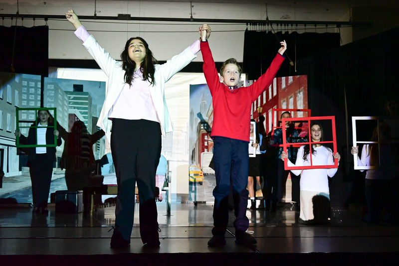 Mrs. Hobbs and Michael Hobbs singing