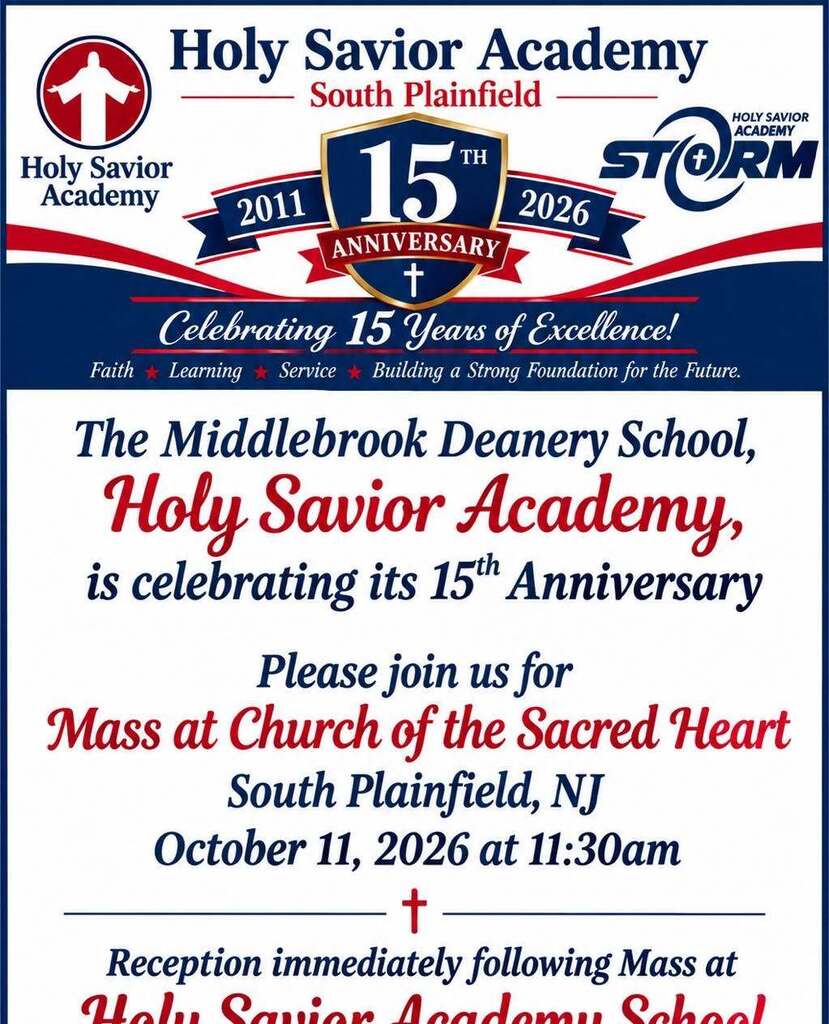 Holy Savior Academy Anniversary Mass poster